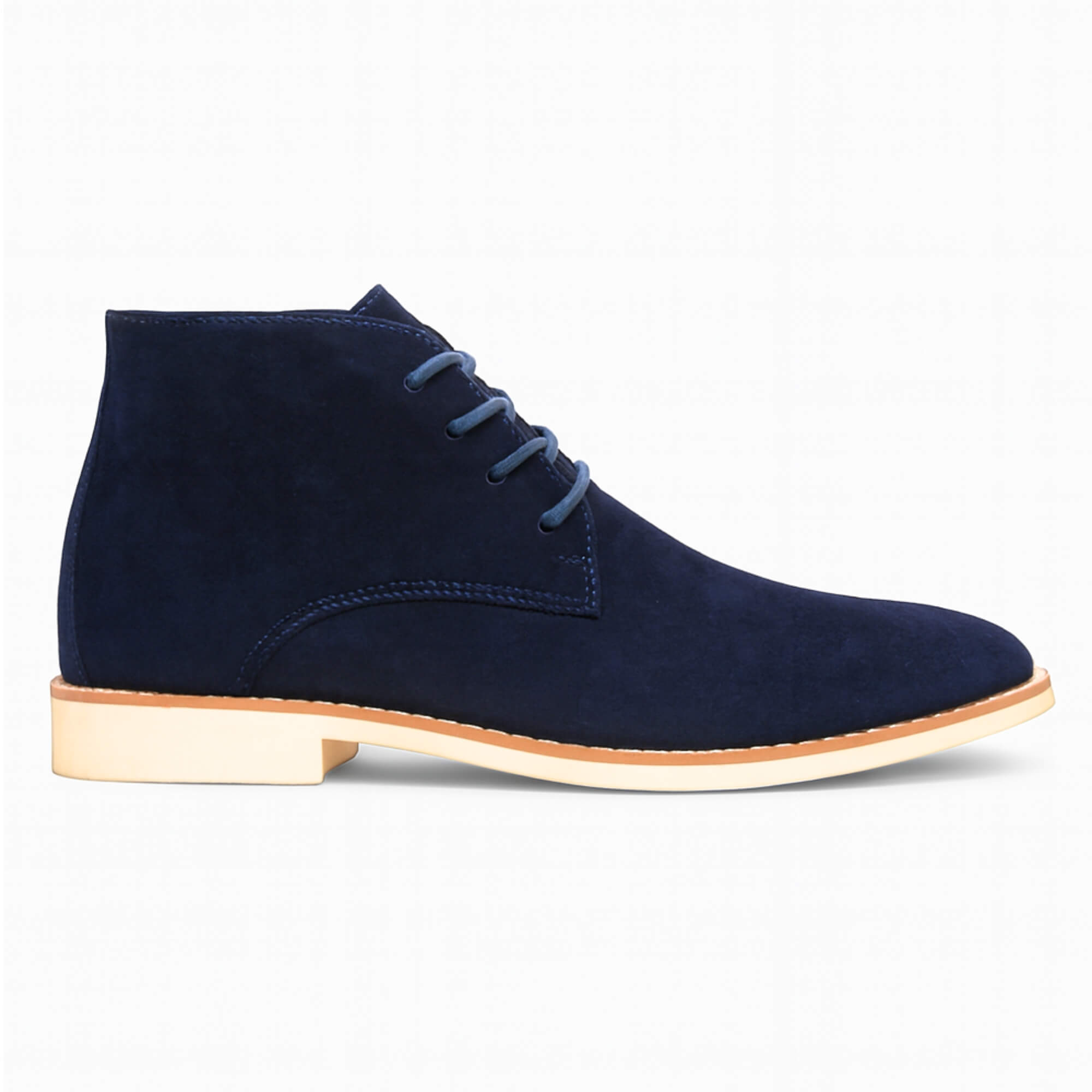 Botín Chukka hombre Kalver azul marino cuero gamuza premium