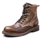 botin de cuero hombre kalver trooper de color cafe vista izquierda