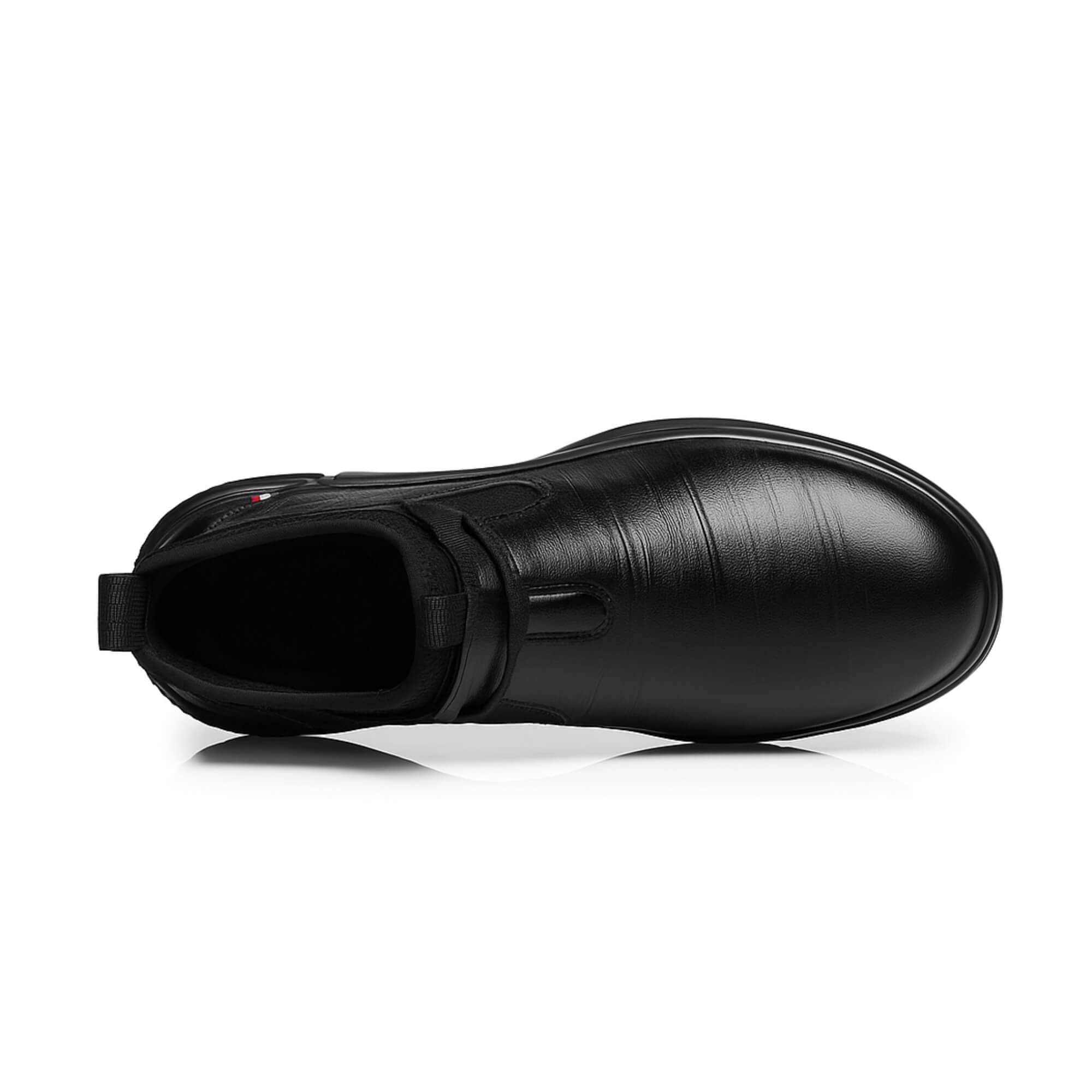 zapato de seguridad Kalver negro unisex slip-on 182, Punta de acero y antiperforación– Vista superior