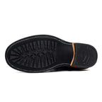 Botín cuero tea-core negro para hombre, fabricación artesanal Goodyear, suela de cuero con caucho antideslizante, estilo premium Kalver.