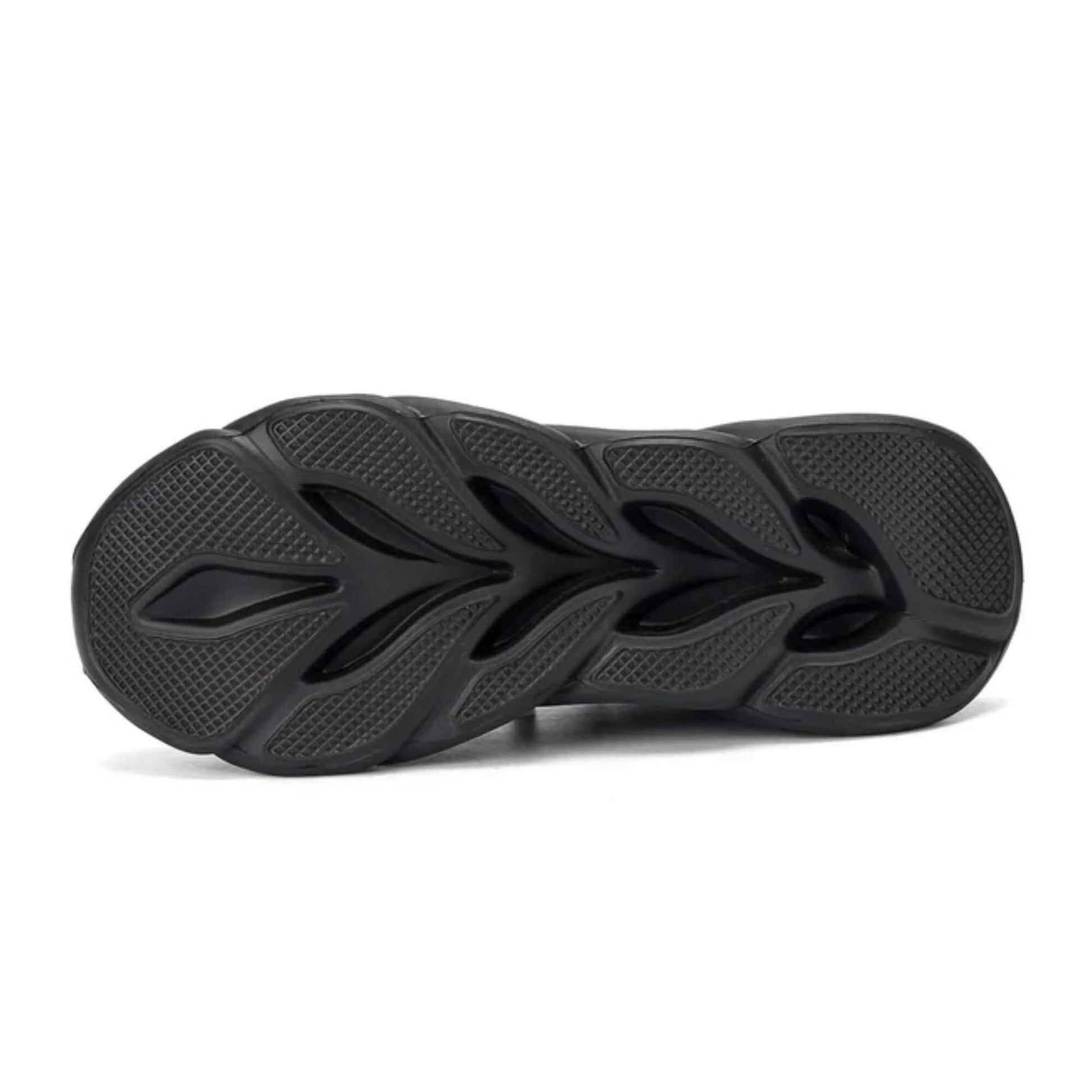 zapato de seguridad Kalver Scout ultraliviano para hombre y mujer 808 en color negro, suela robusta y diseño moderno.