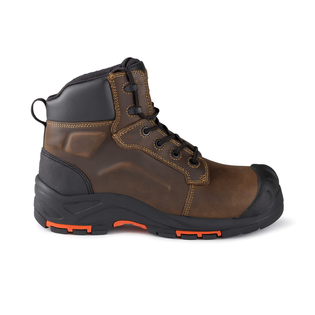 Zapato de seguridad Kalver Tank S3 marrón con punta composite e impermeabilidad hombre
