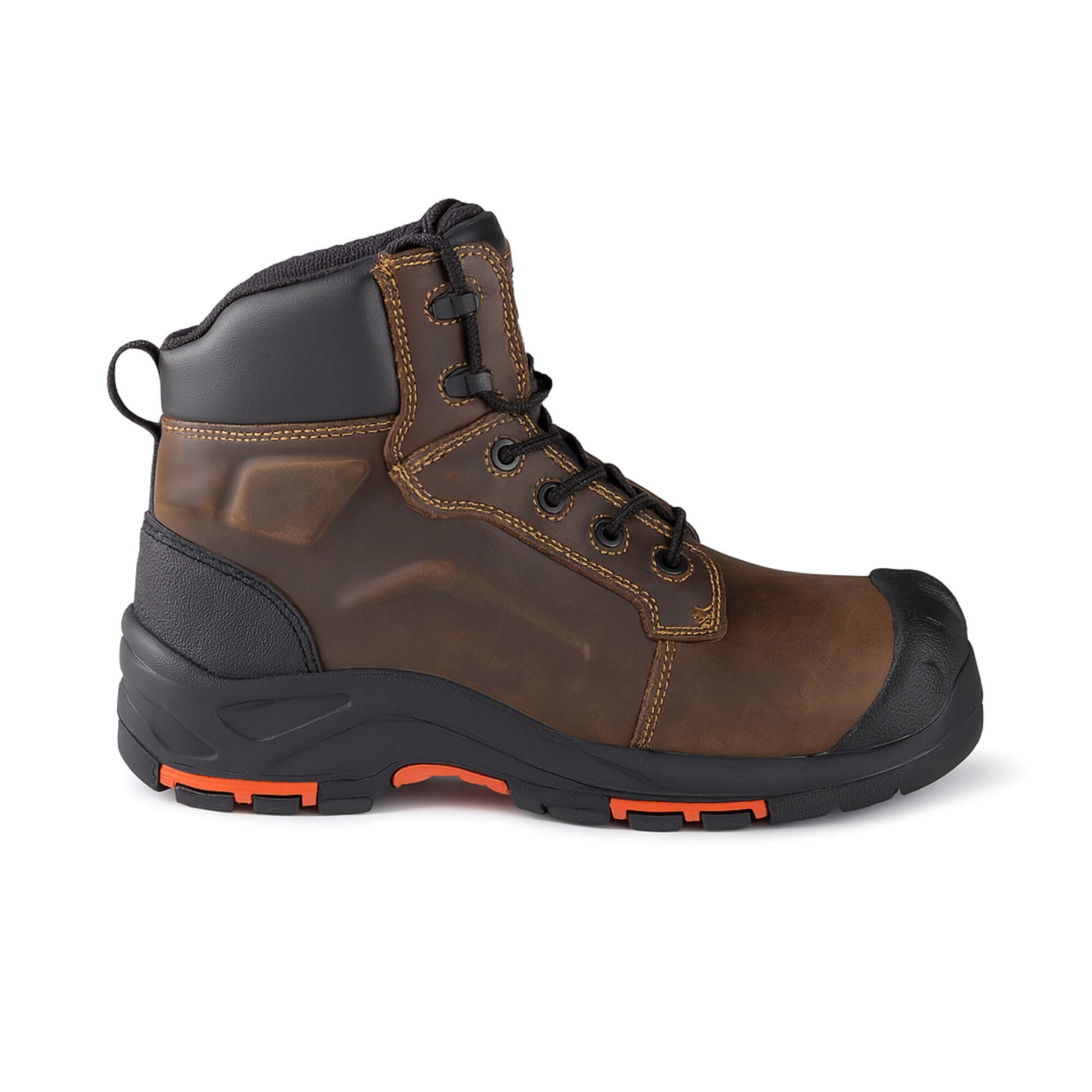 Zapato de seguridad Kalver Tank S3 marrón con punta composite e impermeabilidad hombre
