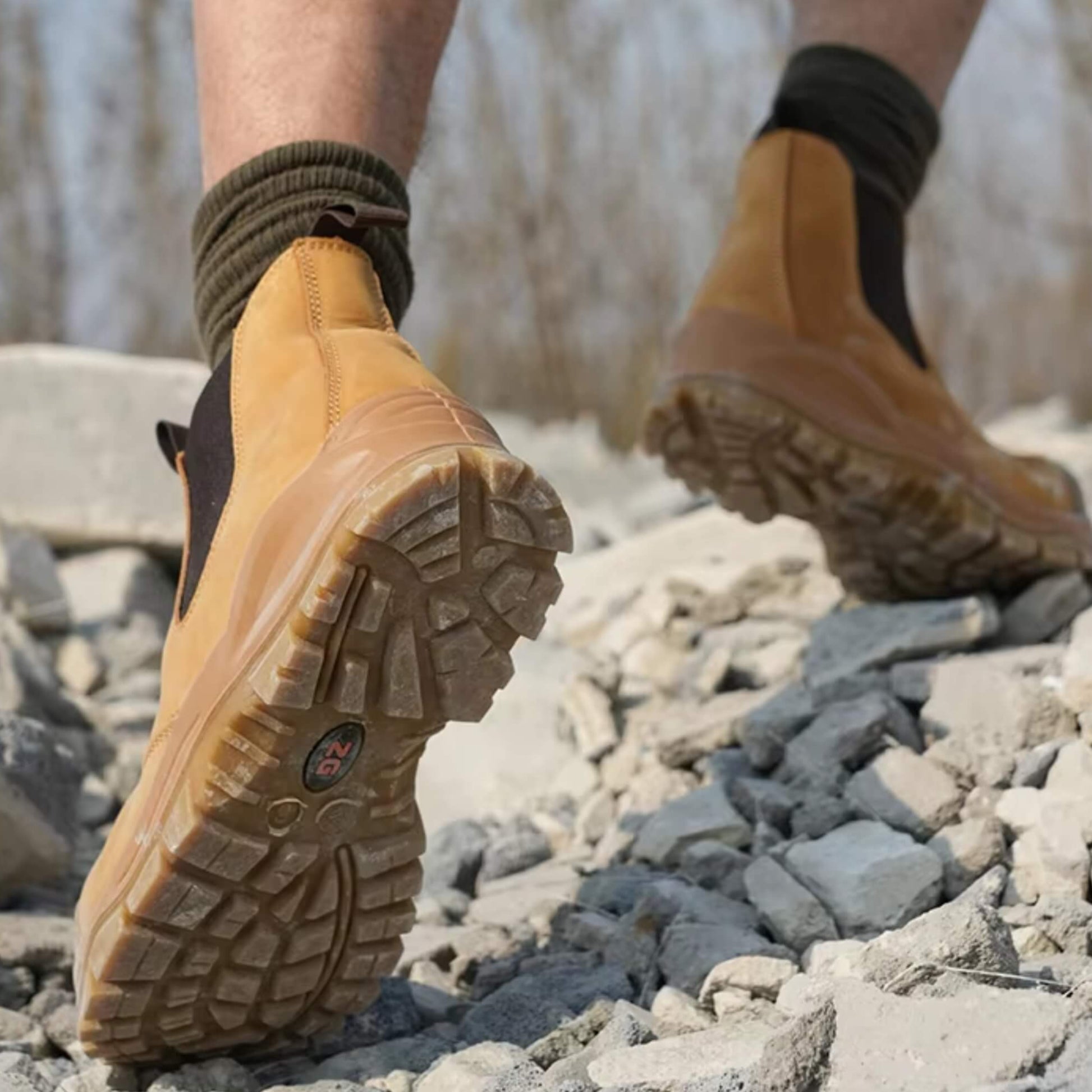 Suela de zapato de seguridad Kalver para hombre con diseño antideslizante de tracción extrema